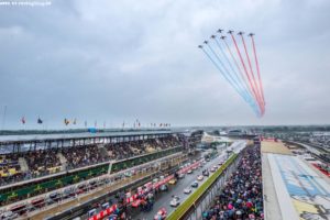 Fly by of Patrouille de France  - Le Mans 24hr - Circuit des 24 Heures - Le Mans - France